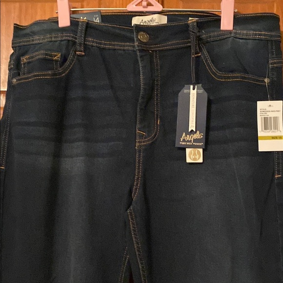 Angels Forever Young Deep Indigo Boyfriend Jeans with Distressed Look NWT - Picture 6 of 9